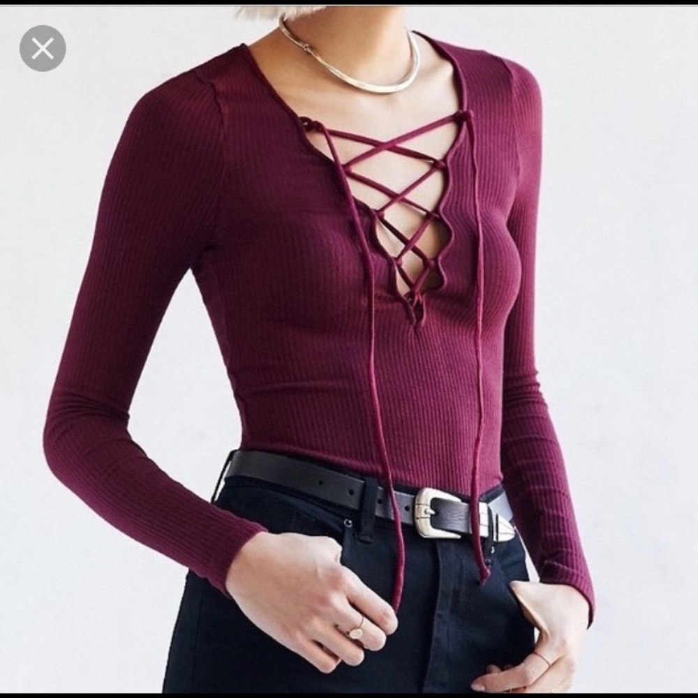 Urban Outfitters Lace up top
